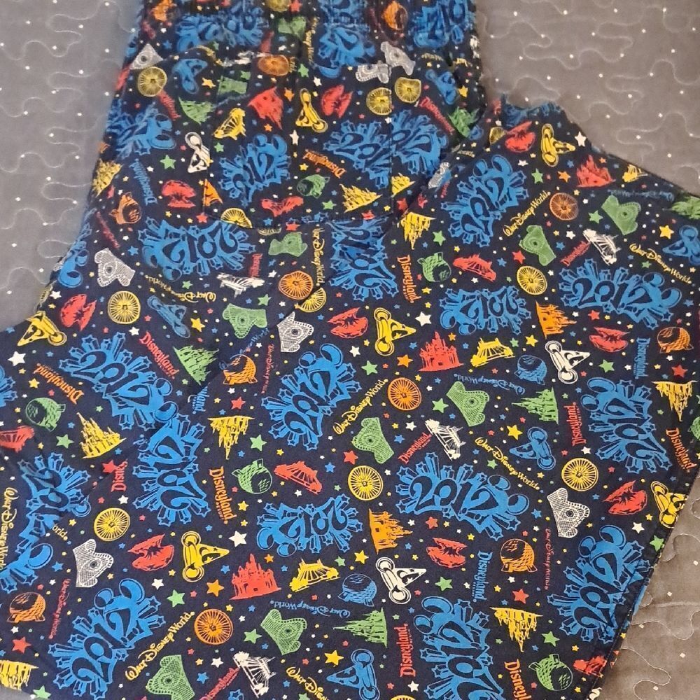 Disney Parks 2012 Colorful Lounge Pants Pajamas size XL